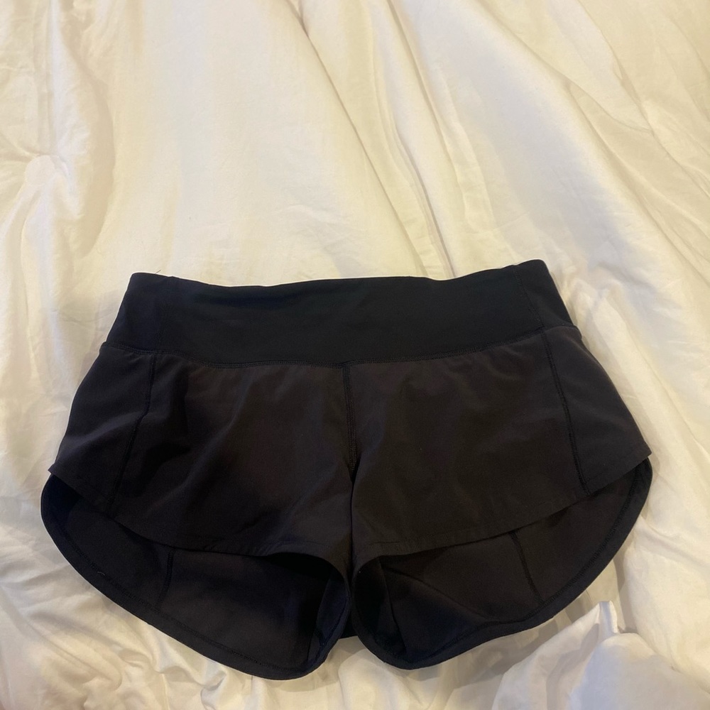 Black speed up lulu shorts size 4